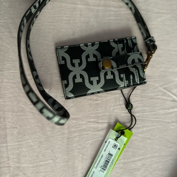 SAM EDELMAN signature Monogram Lanyard Card Holder - Picture 9 of 9